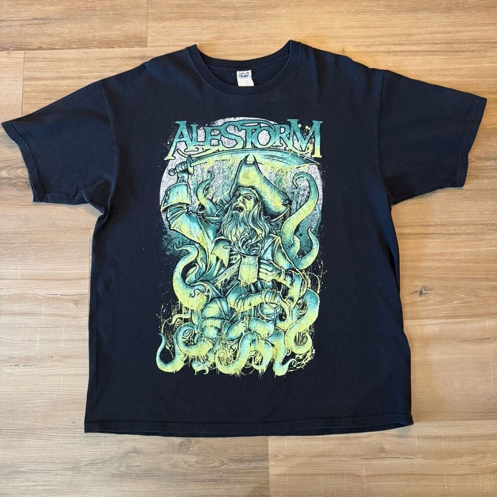 Alestorm Support Music Piracy Tour Concert Tee Black Size XL Folk Metal Rock